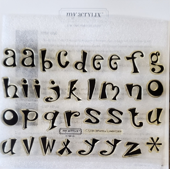 Close To My Heart Whimsy Lowercase Clear Acrylic Stamps - Picture 1 of 3
